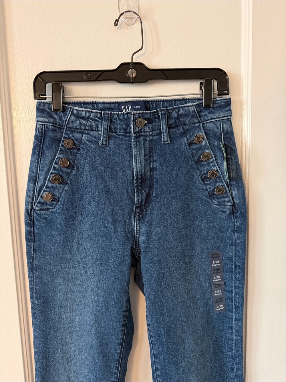 GAP Dark Blue High-Rise Flare Jeans - Picture 4 of 11